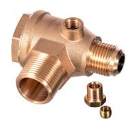 zawór zwrotny kompresora sprężarki 3/4” x 1/2” zewnętrzny guma viton