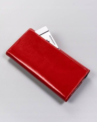 elegancki, podłużny portfel damski z klapą na zatrzask - cavaldi na Arena.pl