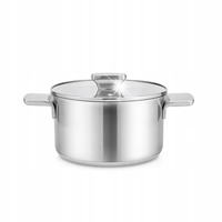 Stalowy Garnek z pokrywką śr. 20 cm; 3,4 l | Maestro MR-3521-20