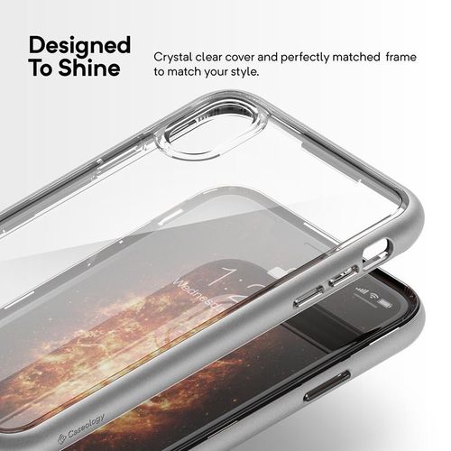 Caseology Skyfall Case - Etui iPhone Xs Max (Silver) na Arena.pl