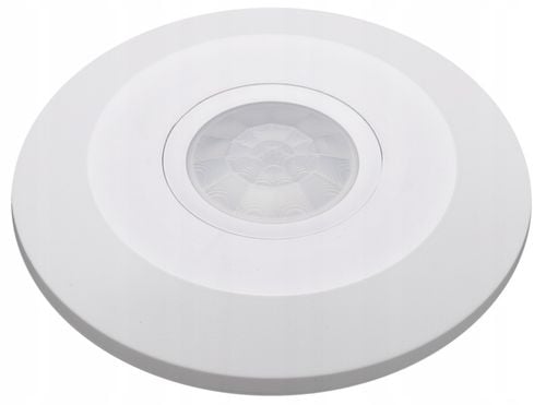 CZUJNIK RUCHU SUFITOWY ULTRA PŁASKI LED PIR CZUJKA ZMIERZCHU 360° na Arena.pl