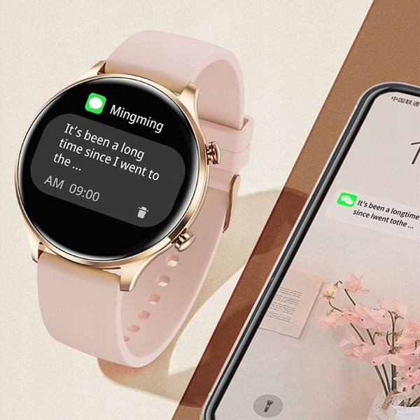 SMARTWATCH DAMSKI Zegarek ROZMOWY CIŚNIENIE POLSKIE MENU 2 paski +SŁUCHAWKI zdjęcie 16