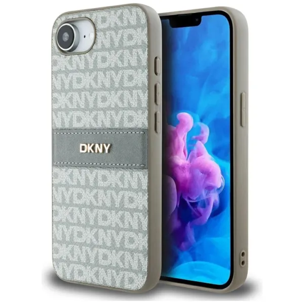 etui dkny repeat texture pattern with tonal stripe na iphone 16e zdjęcie 1