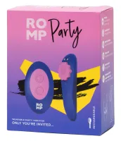 romp party - wibrujący model intymny z pilotem, wodoodporny, silikonowy