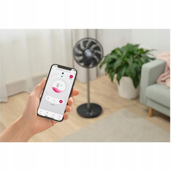 Wentylator podłogowy 3D Sencor SFN 3040BK 30cm z pilotem i aplikacją cichy zdjęcie 3