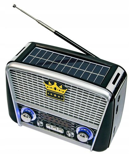 RADIO RETRO PRZAENOŚNE KUCHENNE SOLAR BLUETOOTH AKUMULATOR USB na Arena.pl