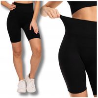 Czarne Kolarki KRÓTKIE LEGGINSY DAMSKIE Push-Up Wysoki Stan MORAJ L/XL