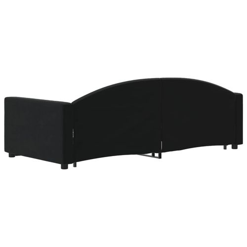 Sofa rozsuwana, czarna, 90x190 cm, aksamit na Arena.pl