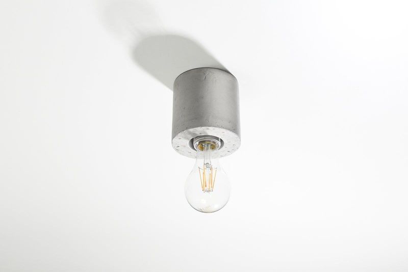 Sufitowa LAMPA natynkowa SL.0678 okrągła OPRAWA plafon tuba downlight betonowy szary zdjęcie 3