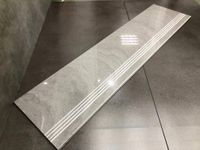 Szare MARMUROWE płytki schodowe polerowane 100x30