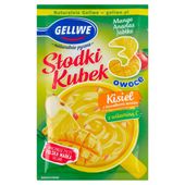 Gellwe Słodki Kubek  Kisiel z kawałkami owoców mango ananas jabłko 30g