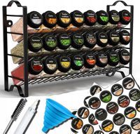 STOJAK NA PRZYPRAWY 24 SZKLANE SŁOICZKI POJEMNIKI ORGANIZER +144