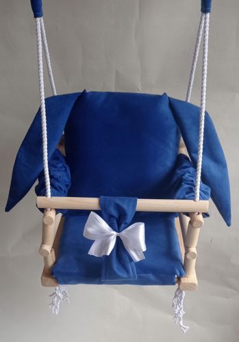 HUŚTAWKA 3w1 DLA DZIECI królik NIEBIESKI dom ogród na Arena.pl