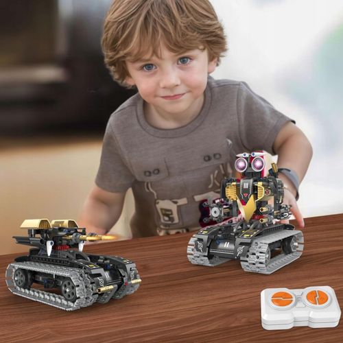 Robot z klocków 5w1 RC aplikacja STEAM wojskowy ROBOT zestaw dzieci 323el na Arena.pl
