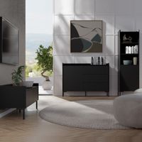 Zestaw mebli do salonu Liam Czarny