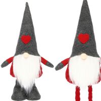 Skrzat 46-67cm ozdoba świąteczna, krasnal świąteczny, gnom na teleskopowych nóżkach