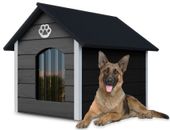 Różne kolory drewniana ocieplana buda dla psa XL solidna + kurtyna