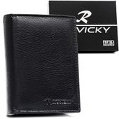 czarny portfel męski ze skóry naturalnej mieszczący dowód rejestracyjny