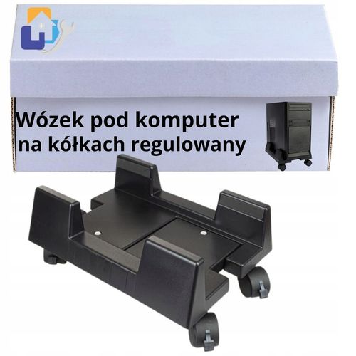 PODSTAWKA POD KOMPUTER STACJONARNY PC NA KÓŁKACH WÓZEK STOJAK REGULOWANY na Arena.pl