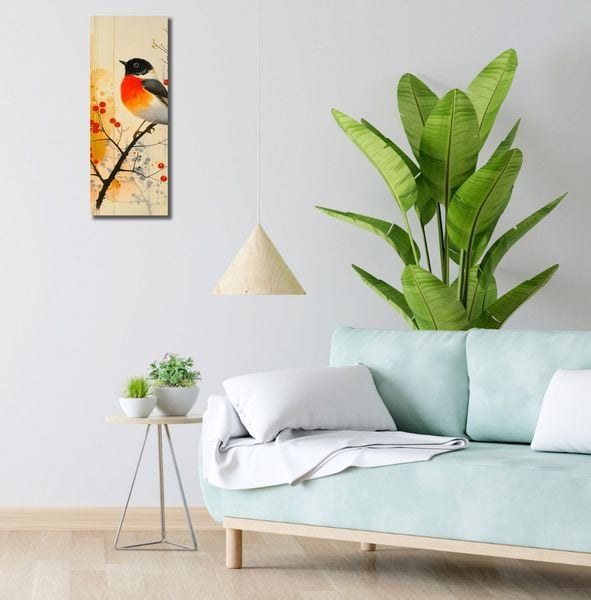 Obraz 20x60cm Jesienny Rudzik zdjęcie 2