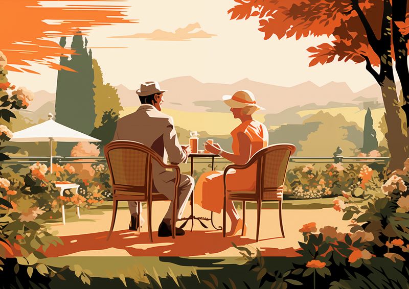 Plakat 29,7x21cm Retro Randka zdjęcie 1