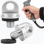 Uchwyt na Pasek 1/4" ŚRUBA Aparatu Gimbala 19 mm Aluminium Guma Srebrny