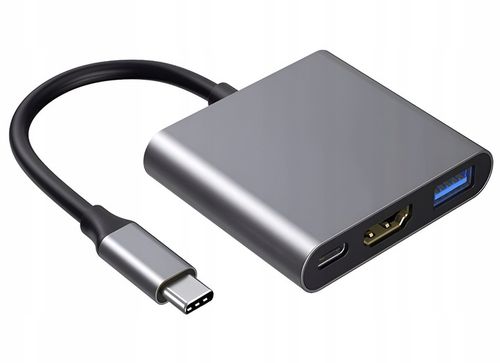 4Apple Przejściówka Adapter 3w1 HUB USB-C HDMI 4K ver2020 na Arena.pl