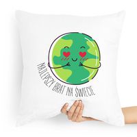 Poduszka Prezent Dla Brata Najlepszy Na Świecie Z Nadrukiem Ze Zdjęciem