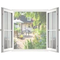 Moskitiera Okienna Samoprzylepna 150x250 cm Biała Siatka Przeciw Owadom