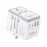 Adapter podróżny Dudao A65Pro 65W EU / US / JP / AUS / UK 2x USB-C 2x USB-A