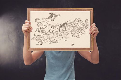 Mountain Stream, Egon Schiele - plakat 70x50 cm na Arena.pl