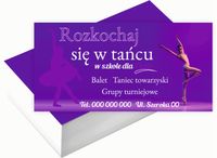 Wizytówki firmowe 200 szt WIELE WZORÓW do wyboru SZKOŁA TAŃCA