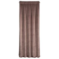 Zasłona z taśmą i tunelem z welwetu AIR 140X270 pudrowa