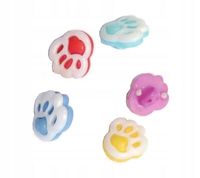 Guziki łapa 13 mm stopka mix kolor 5 szt