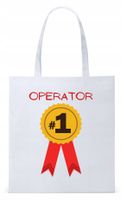 Torba Biała Eco Shopper Dla Operatora Prezent Z Nadrukiem Ze Zdjęciem