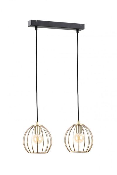 Lampa wisząca 2xE27 GLOBE BLACK/GOLD zdjęcie 1
