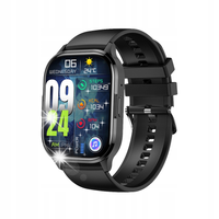 Męski SUPER Smartwatch W18 Hellia AMOLED (SWW18-B) czarny wodoodporny IP67