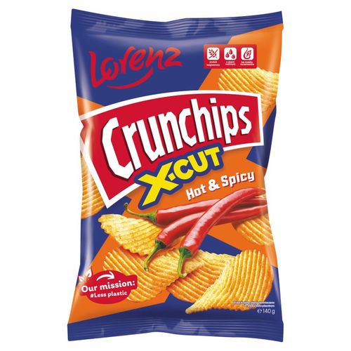 Crunchips X-Cut Chipsy ziemniaczane o smaku ostro-pikantnym 140 g na Arena.pl