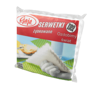 serwetki ząbkowane białe 15x15  a'200     sg-0001