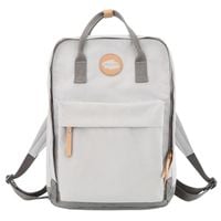 szary, praktyczny plecak damski zamykany suwakiem - himawari