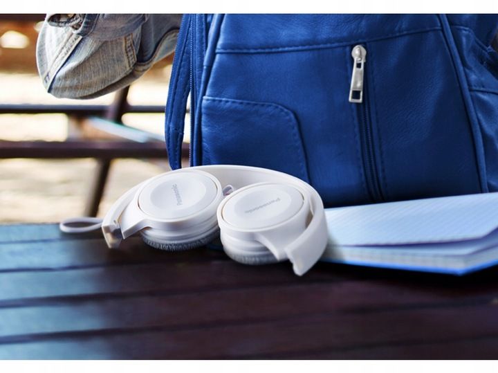 Panasonic RP-HF100 Słuchawki nauszne stereo białe zdjęcie 3