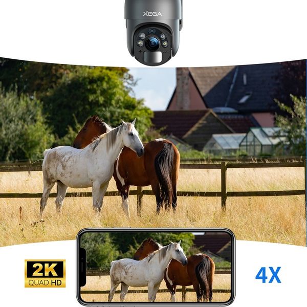 KAMERA SOLARNA ZEWNĘTRZNA OBROTOWA NA KARTĘ SIM 4G LTE GSM 2K 3MP Z KARTĄ zdjęcie 8