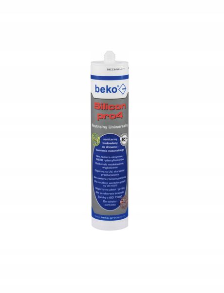 Silikon Neutralny Biały 310ml, Beko zdjęcie 1