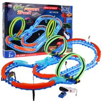 Fluorescencyjny Tor Wyścigowy Dla Dzieci 3+ Autko Led + Pętle 360 + Trasa
