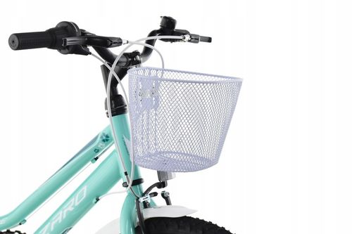 Rower Dziecięcy MTB 20'' LAZARO ZOE 6 BIEGÓW SHIMANO MIĘTA KOSZYK na Arena.pl