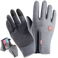 RĘKAWICZKI ZIMOWE DOTYKOWE DAMSKIE MĘSKIE S SZARE
