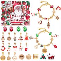 KALENDARZ ADWENTOWY BRANSOLETKA BIŻUTERIA CHARMS ZAWIESZKI 24SZT DIY PREZEN