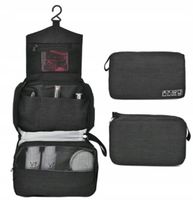 Organizer kosmetyczka saszetka duża podróżna wisząca rozkładana czarna