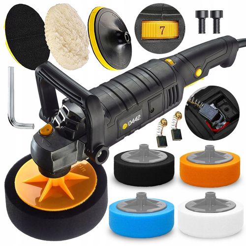 POLERKA Samochodowa Szlifierka 2600W z REGULACJĄ Obrotów + 4x GĄBKA MP0442 na Arena.pl