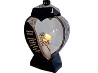 BRAT BRATU ZNICZ LAMPION SERCE D CZARNY RÓŻA SENTENCJA ZŁOTO+ŚWIECA LE